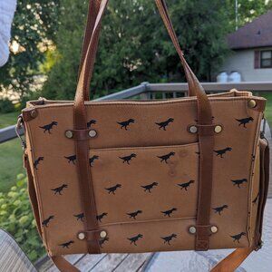 Modcloth Camp Director Tote T-rex print